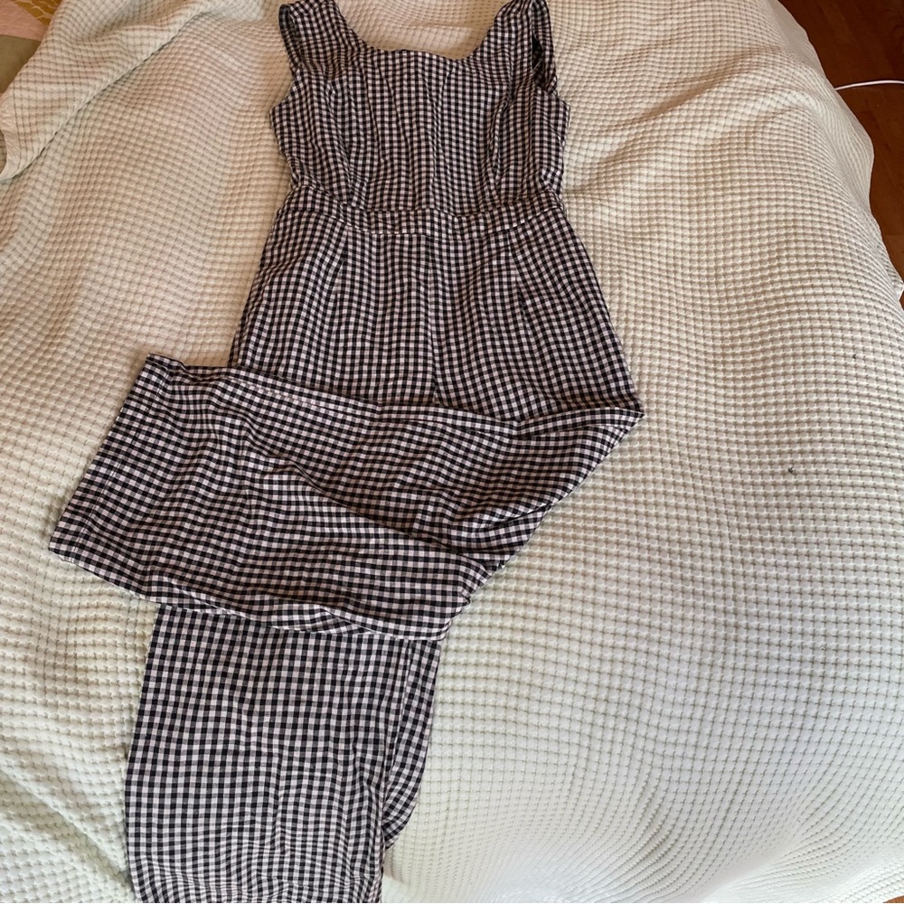 Mo Vint Gingham Jumpsuit